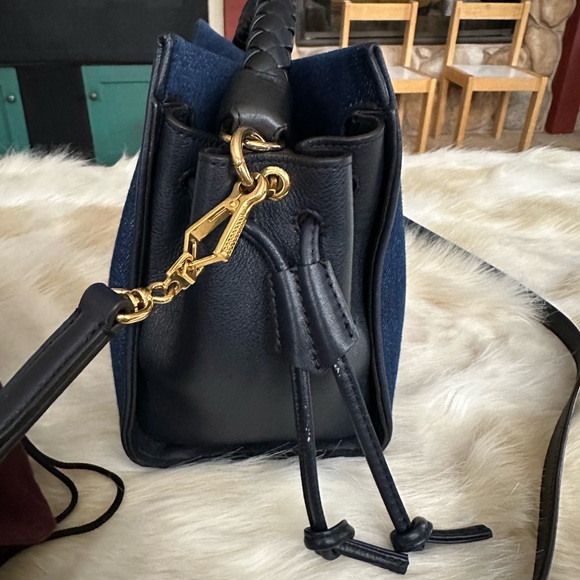Authentic MULBERRY IRIS Bag in blue denim and leather trim SMALL plus key ring - Picture 11 of 16